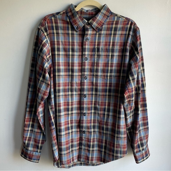 Exofficio Other - Exofficio • Men’s Blue, Red, Black & White Plaid Long Sleeve Button Down Shirt